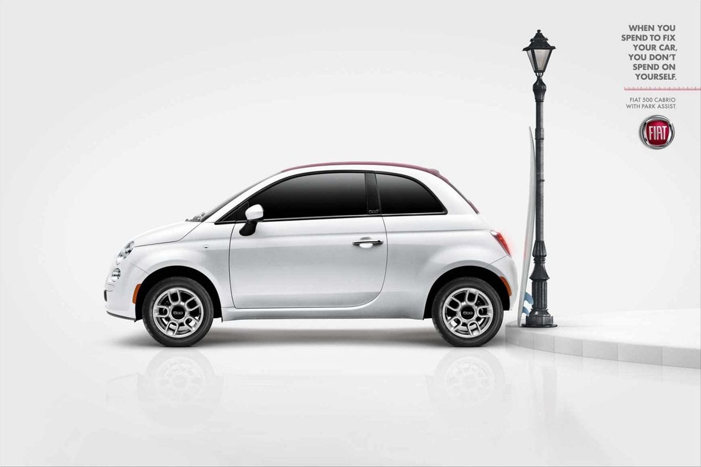 Fiat 500: When you spend to fix your car, you don't spend on yourself. | ad  Ruby