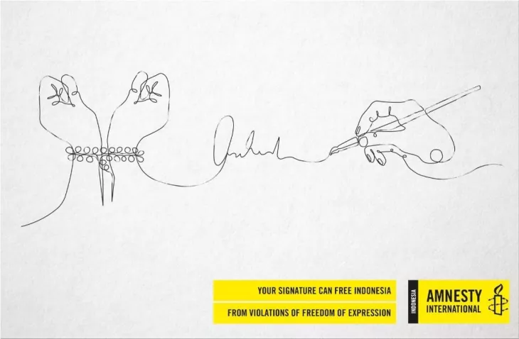 Amnesty International "Your signature can free Indonesia"