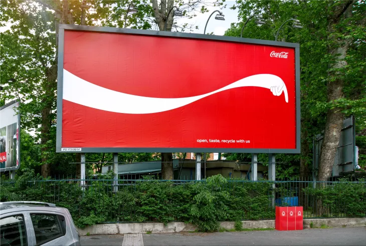 Coca-Cola "open, taste, recycle with us"