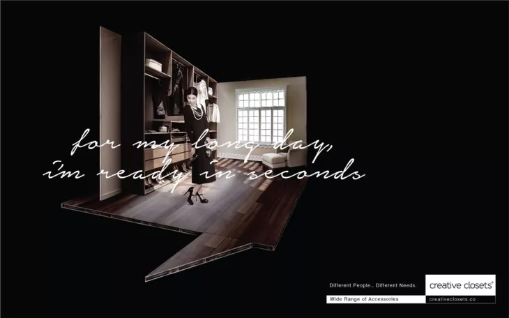 Creative Closets print ad