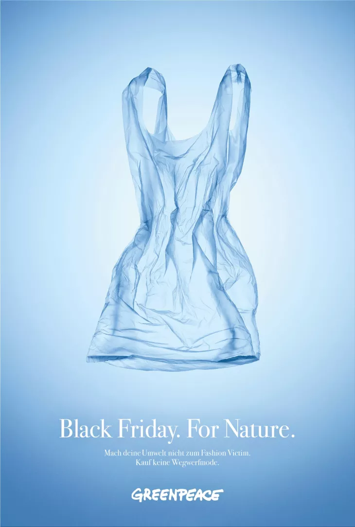 Greenpeace "Black Friday For Nature. Don't buy more garbage!"
