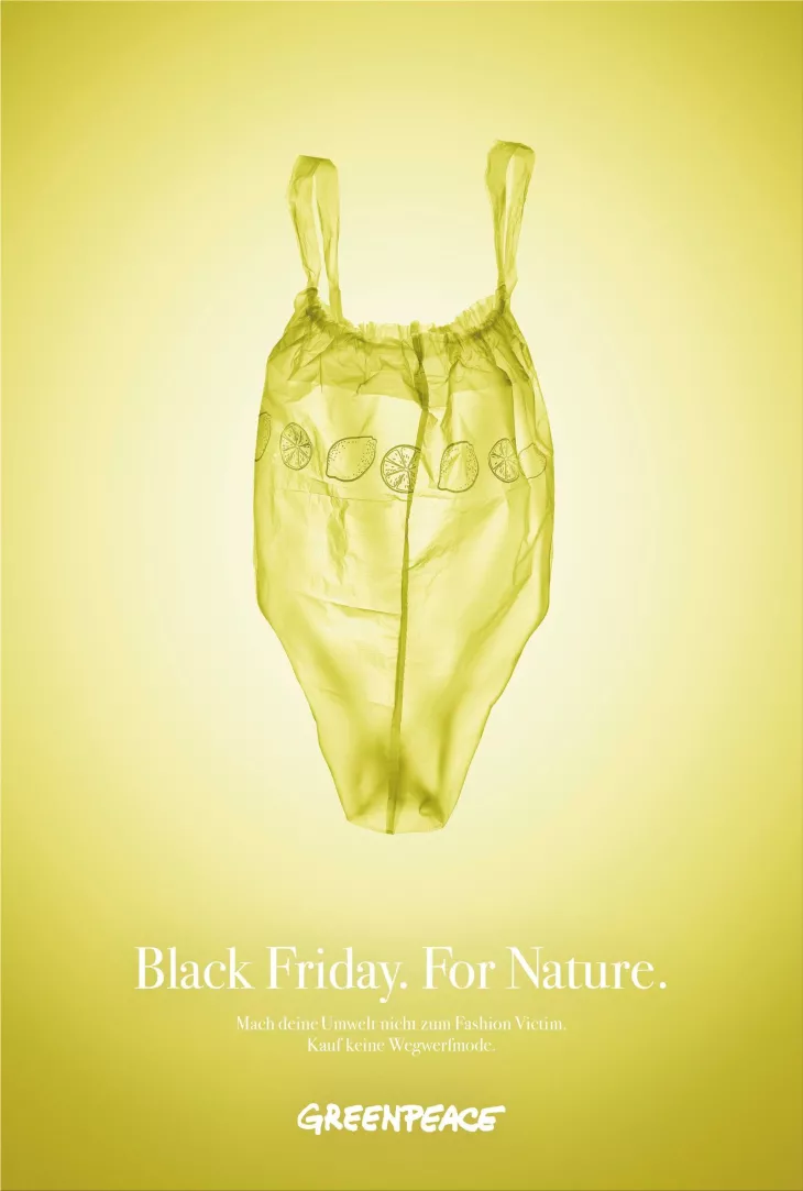 Greenpeace "Black Friday For Nature. Don't buy more garbage!"