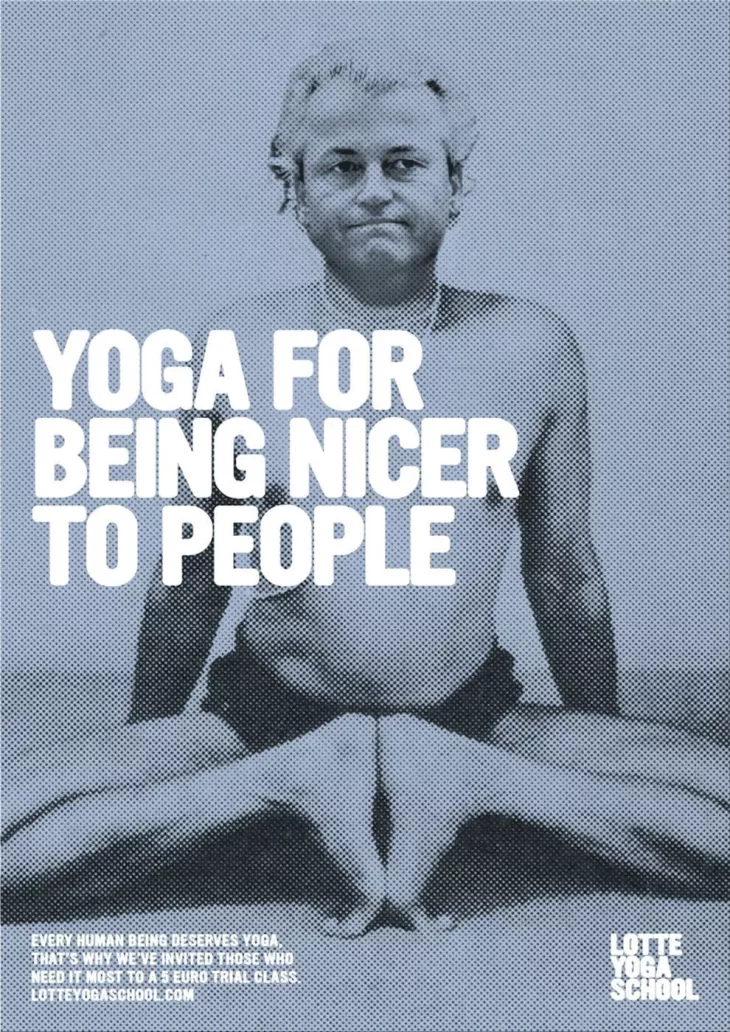 Lotte Yoga School print ad