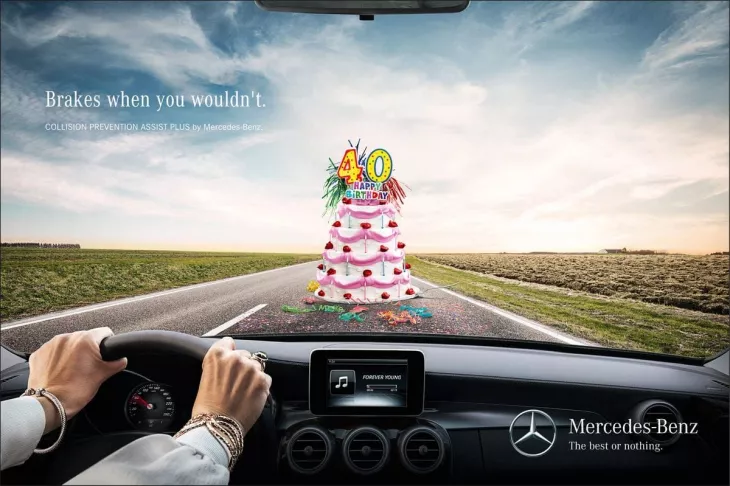 Mercedes Benz: Brakes when you wouldn't.