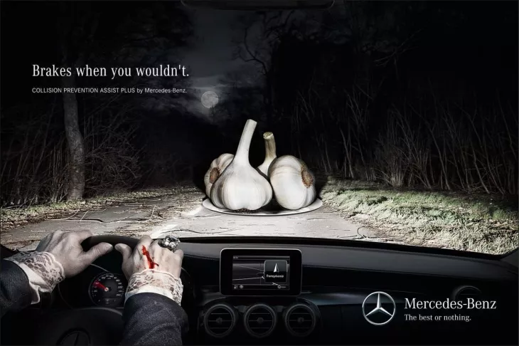 Mercedes Benz: Brakes when you wouldn't.