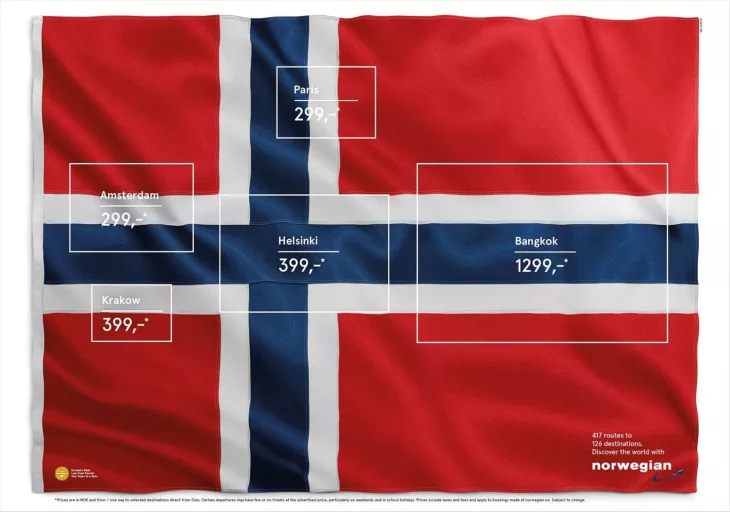 Norwegian print ads