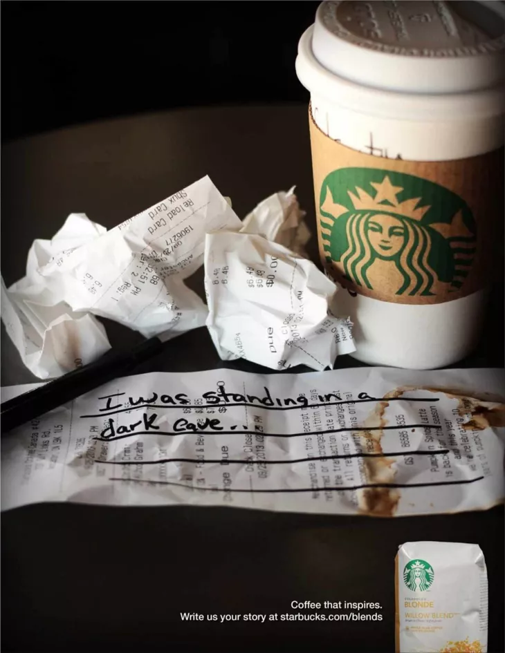 Starbucks print ad