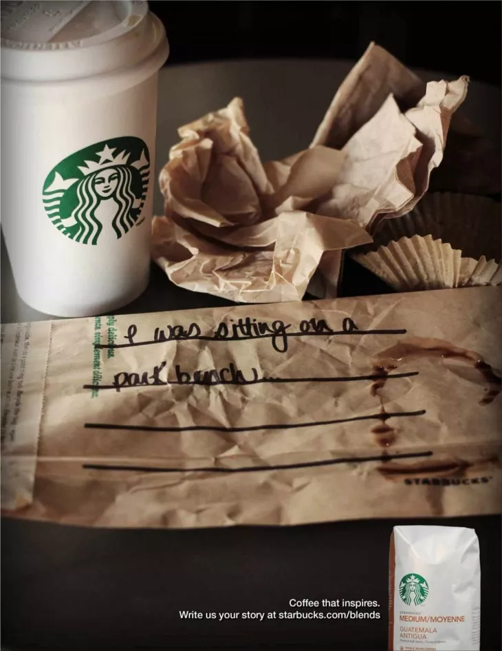 Starbucks print ad