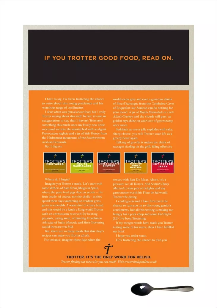 Trotters print ad