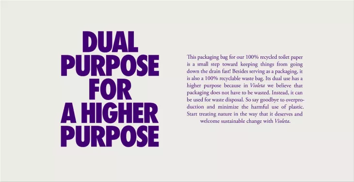 Violeta "Dual purpose for a higher purpose"