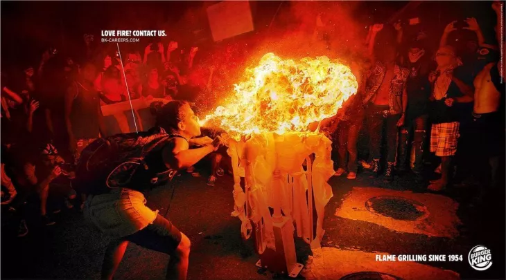 Burger King: "Love Fire? Contact Us" by Corida
