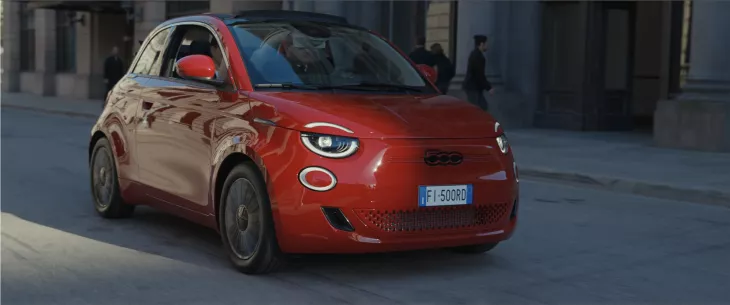 Fiat 500e and Leonardo DiCaprio in "The Driver"