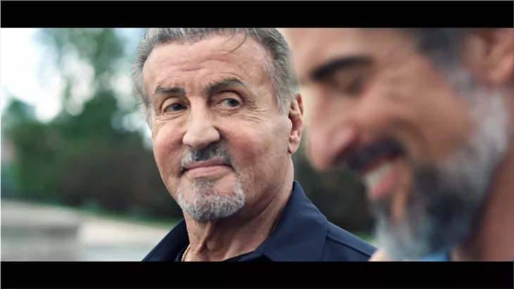 Itaú Uniclass Marcos Mion and his idol, Hollywood actor Sylvester Stallone