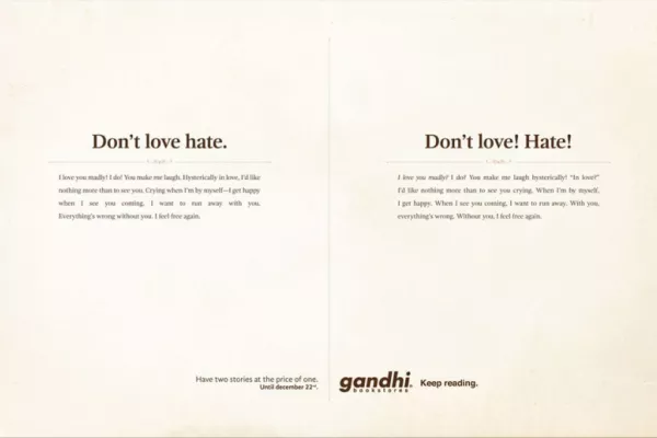 Gandhi Bookstores print ads