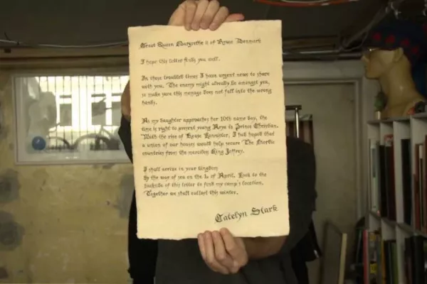 HBO: Game Of Thrones Handwritten letter